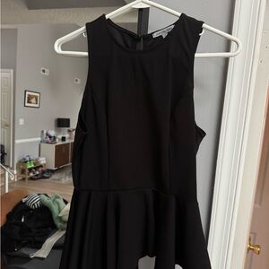 Charlotte Russe Black Peplum Halter Top